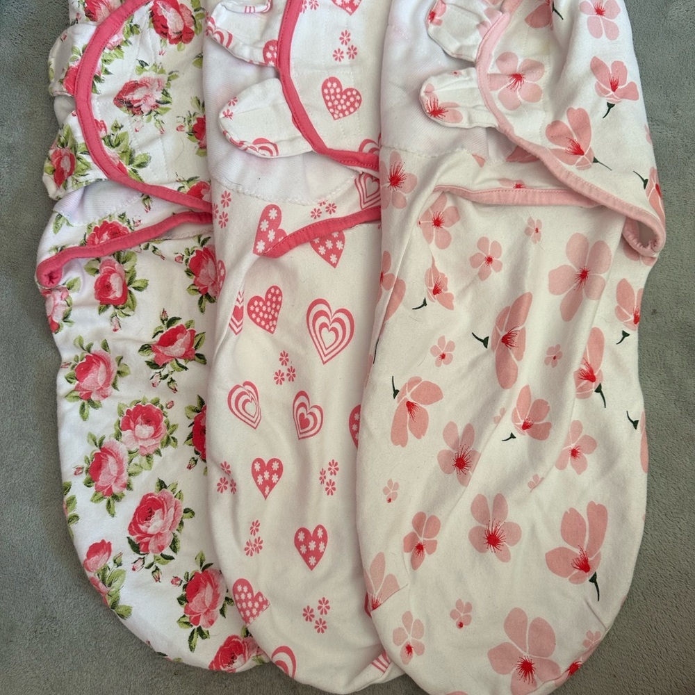 OS Mama Cheetah Baby Swaddle Blankets with Pink Trim